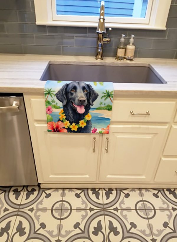 Curly-Coated Retriever Luau Kitchen Towel Cheap - Image 2