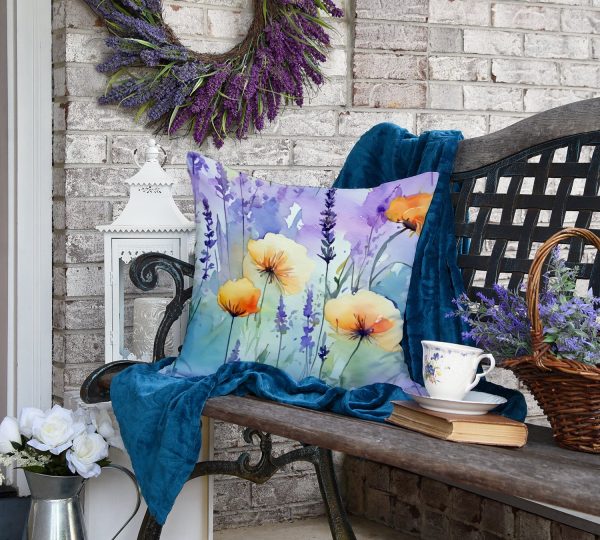 Lavender in Watercolor Throw Pillow Online Hot Sale - Image 4