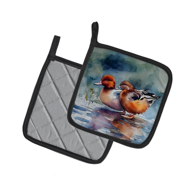 Redhead Duck Pair of Pot Holders Hot on Sale - Image 2