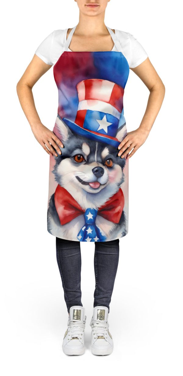 Alaskan Klee Kai Patriotic American Apron Hot on Sale - Image 2