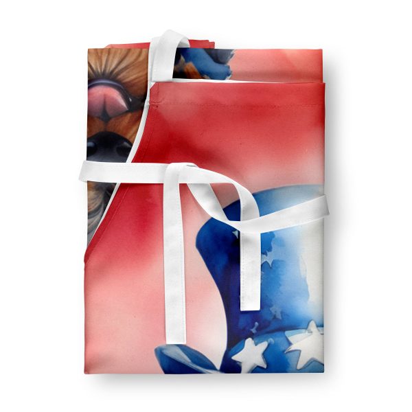 Welsh Terrier Patriotic American Apron For Discount - Image 3