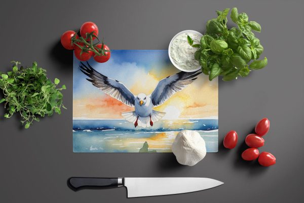 Gull Flying Low Glass Cutting Board Online - Image 3