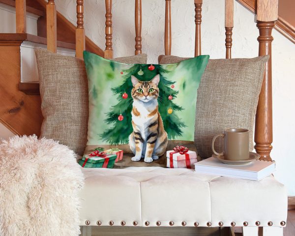 Owyhee Bob Cat By the Christmas Tree Throw Pillow Supply - Image 3