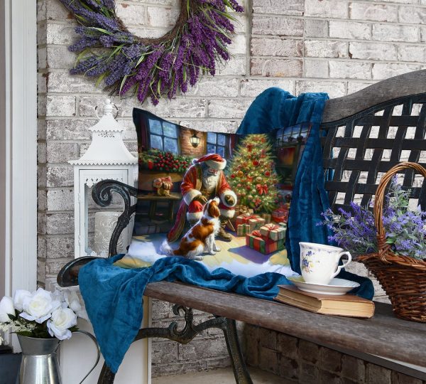 Brittany and Santa Claus Throw Pillow Discount - Image 4