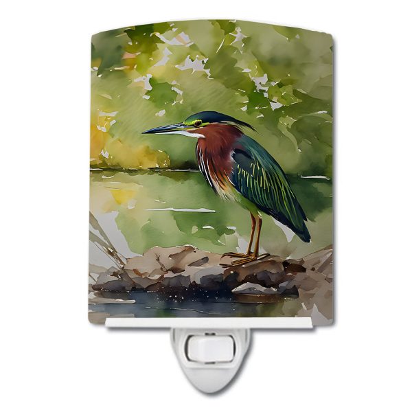 Green Heron Ceramic Night Light Online Hot Sale