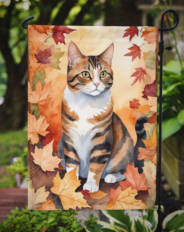American Polydactyl Fall Garden Flag - Cat in Fall Leaves - Cat-Themed Seasonal Yard Decor Online - Image 3