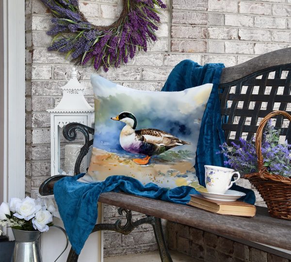 Common Eider Duck Throw Pillow Sale - Image 4