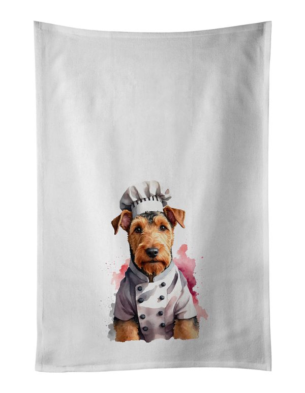 Airedale Terrier Chef Kitchen Towel Set of 2 Discount