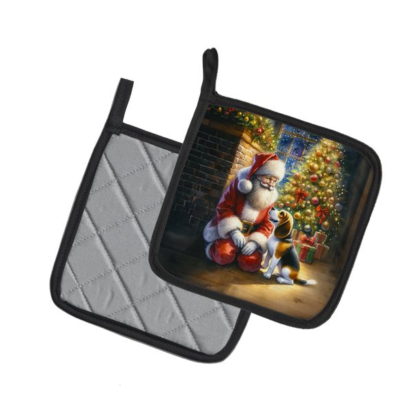 Beagle and Santa Claus Pair of Pot Holders Supply - Image 2
