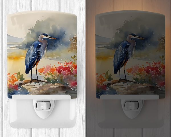Blue Heron Ceramic Night Light Fashion - Image 2
