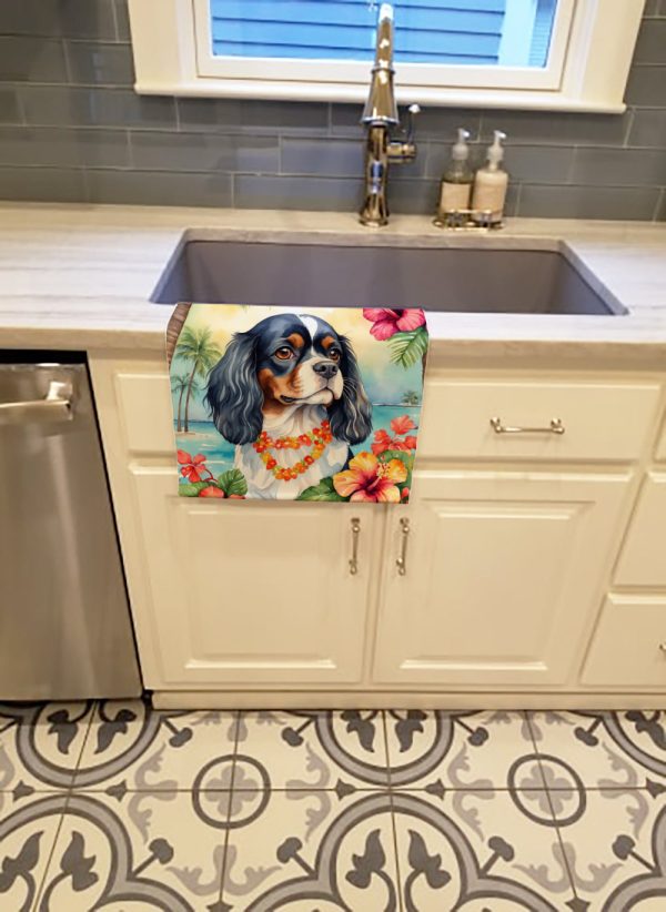 Cavalier Spaniel Luau Kitchen Towel Online - Image 2