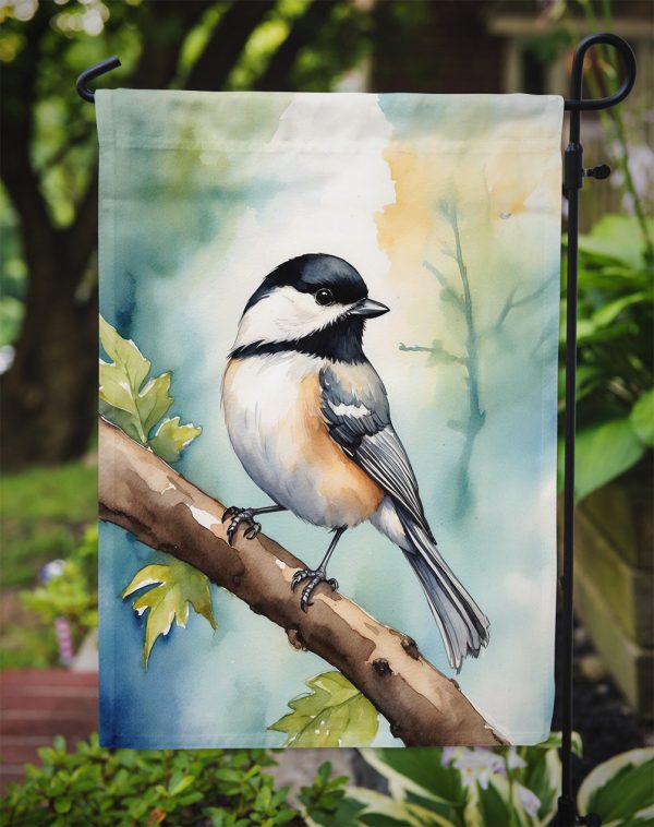Massachusetts Blackcapped Chickadee Garden Flag –  Garden Flag by Caroline s Treasures For Sale - Image 3