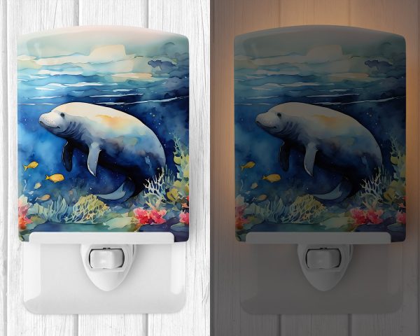 Manatee Ceramic Night Light on Sale - Image 2