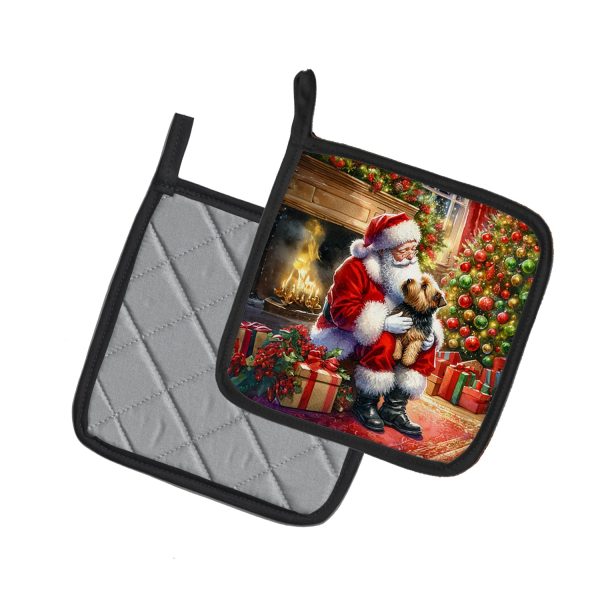 Norfolk Terrier and Santa Claus Pair of Pot Holders Discount - Image 2