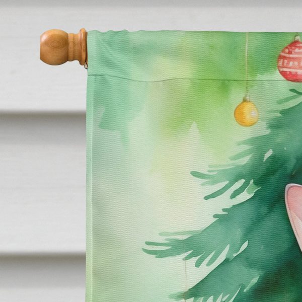 Oriental Shorthair Cat By the Christmas Tree House Flag Online - Image 3