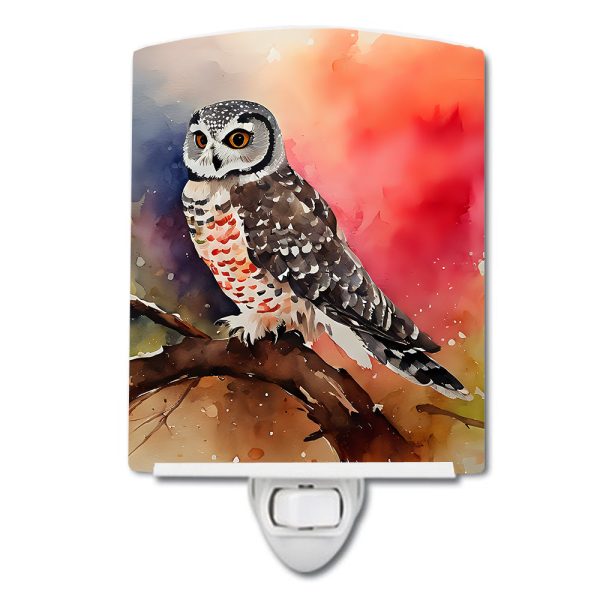 Northern Hawk Owl Ceramic Night Light Online Hot Sale