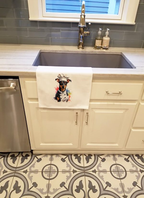 Manchester Terrier Chef Kitchen Towel Set of 2 on Sale - Image 2