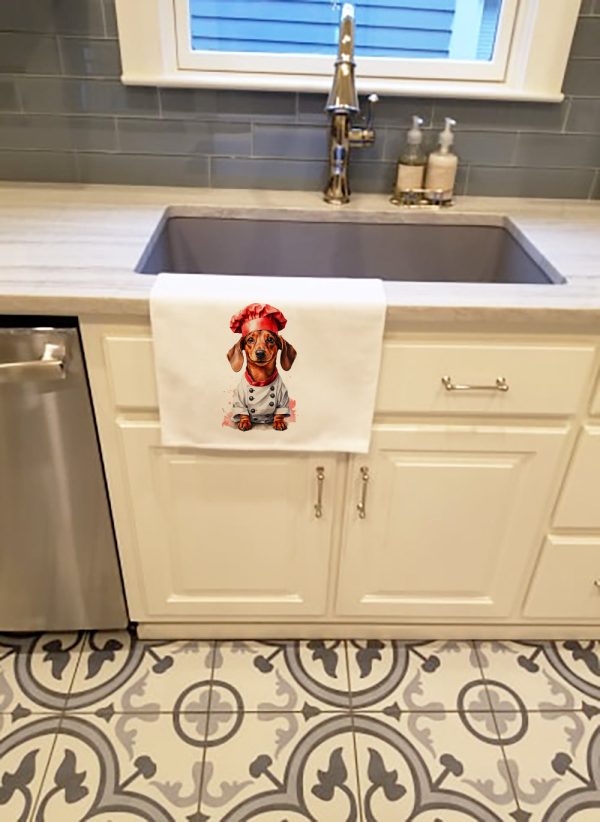 Dachshund Chef Kitchen Towel Set of 2 Cheap - Image 2