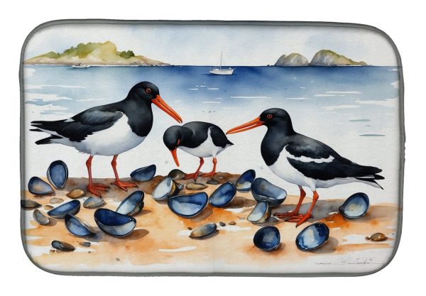 Oystercatchers Feeding Dish Drying Mat Supply