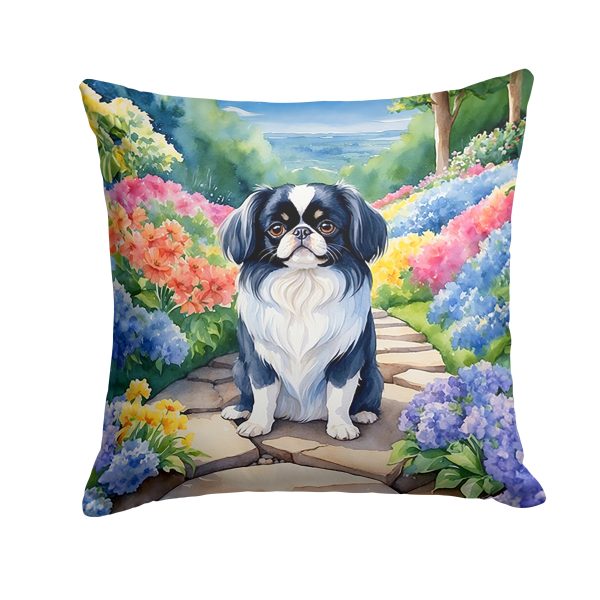 Japanese Chin Spring Path Throw Pillow on Sale