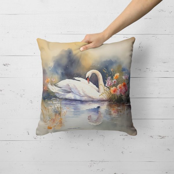 Swan Throw Pillow For Sale - Image 2