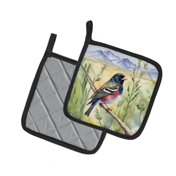 Colorado Lark Bunting Pair of Pot Holders on Sale - Image 2