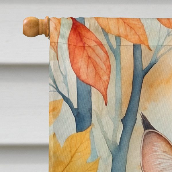 Sokoke Cat in Fall Leaves House Flag Cheap - Image 3