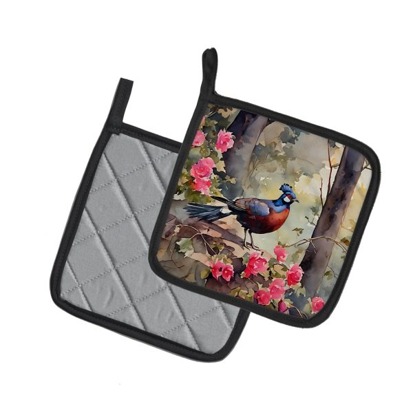 Pheasant Pair of Pot Holders Fashion - Image 2