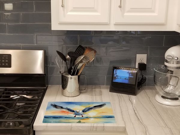 Gull Flying Low Glass Cutting Board Online - Image 2