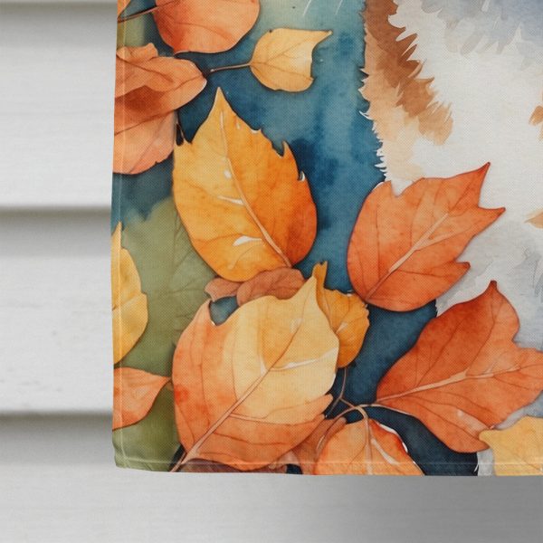 Aegean Cat in Fall Leaves House Flag Supply - Image 4