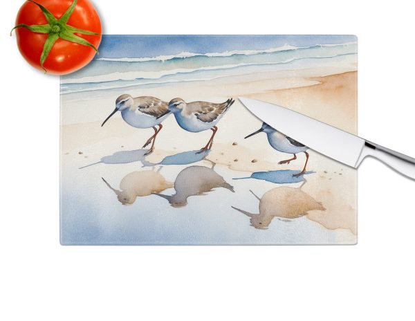 Sandpipers Glass Cutting Board Online now - Image 4