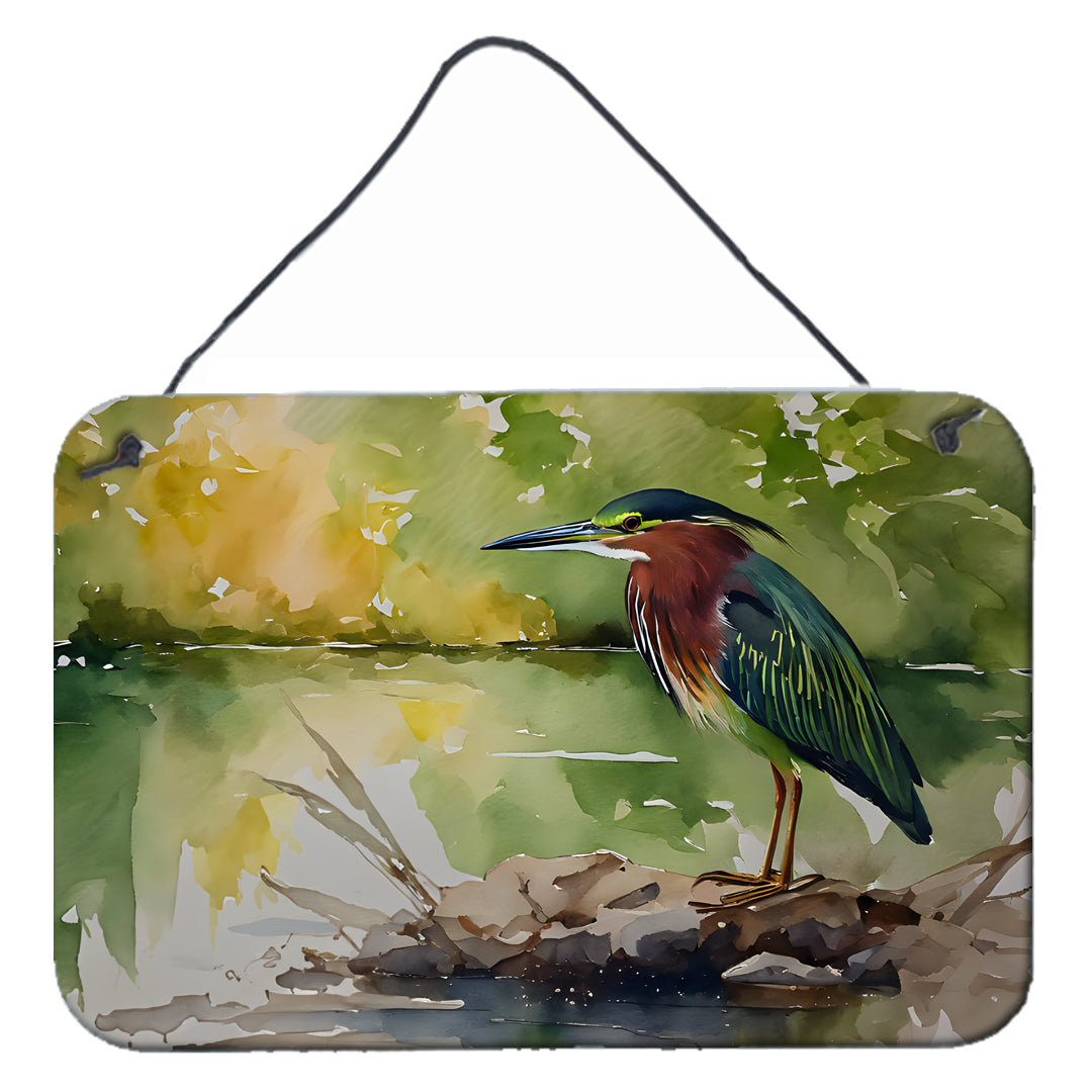Green Heron Wall or Door Hanging Prints Hot on Sale