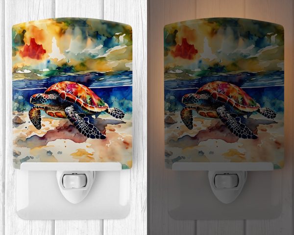 Loggerhead Sea Turtle Ceramic Night Light For Sale - Image 2