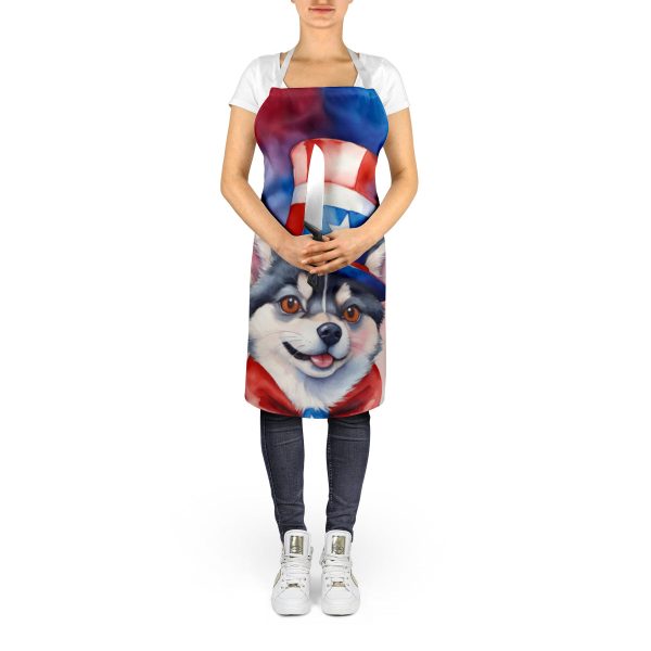 Alaskan Klee Kai Patriotic American Apron Hot on Sale - Image 5