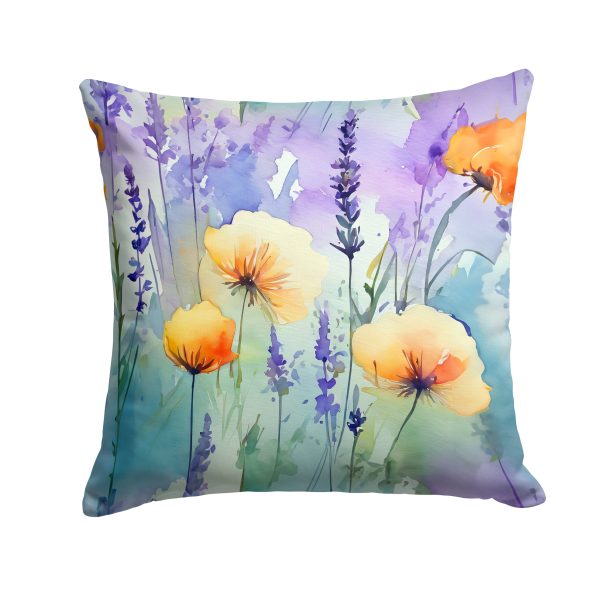 Lavender in Watercolor Throw Pillow Online Hot Sale