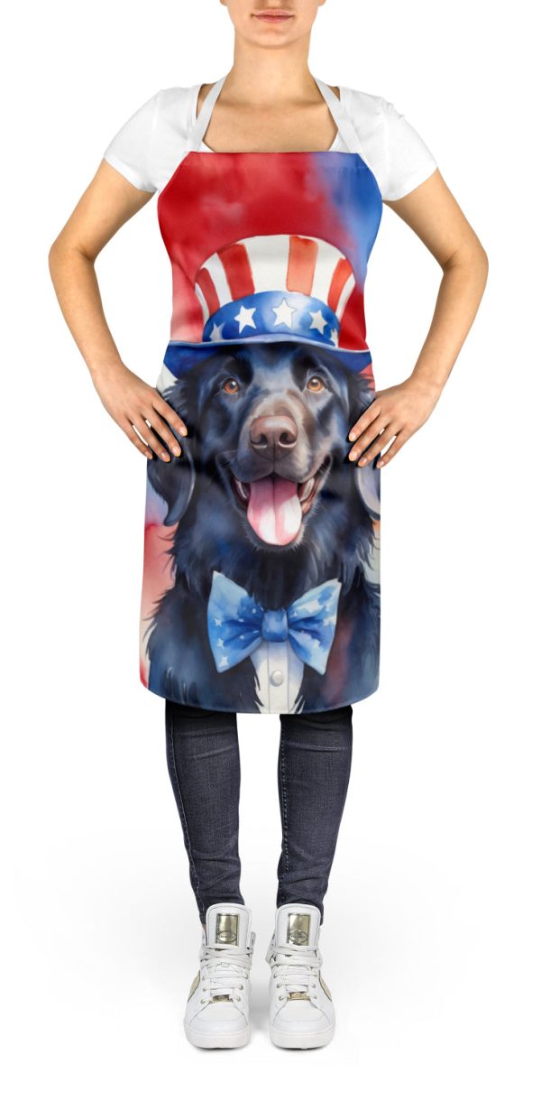 Flat-Coated Retriever Patriotic American Apron For Cheap - Image 2