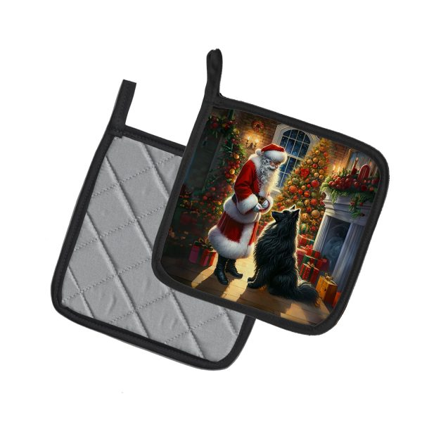 Belgian Sheepdog and Santa Claus Pair of Pot Holders on Sale - Image 2