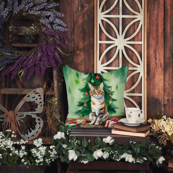 Owyhee Bob Cat By the Christmas Tree Throw Pillow Supply - Image 5