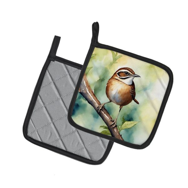 South Carolina Wren Pair of Pot Holders For Cheap - Image 2