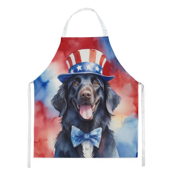 Flat-Coated Retriever Patriotic American Apron For Cheap