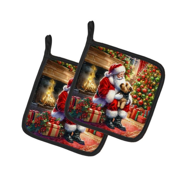 Norfolk Terrier and Santa Claus Pair of Pot Holders Discount