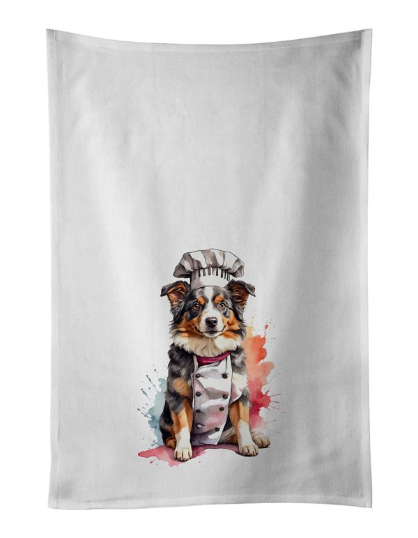 Australian Shepherd Chef Kitchen Towel Set of 2 Hot on Sale
