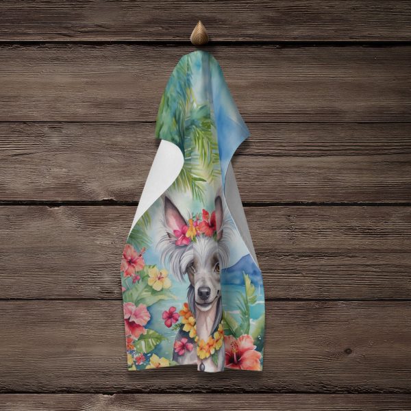 Chinese Crested Luau Kitchen Towel Discount - Image 4