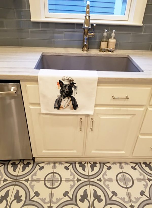 Belgian Sheepdog Chef Kitchen Towel Set of 2 For Cheap - Image 2