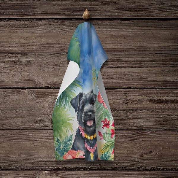 Bouvier des Flandres Luau Kitchen Towel Online - Image 4