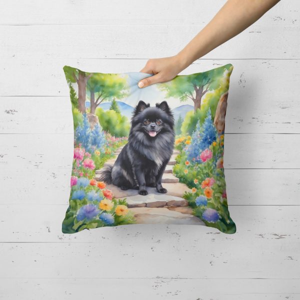 Pomeranian Spring Path Throw Pillow Online Hot Sale - Image 2