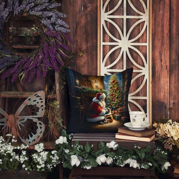 Corgi and Santa Claus Throw Pillow Cheap - Image 5