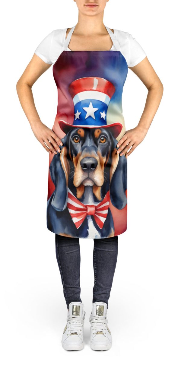 Black and Tan Coonhound Patriotic American Apron Online - Image 2