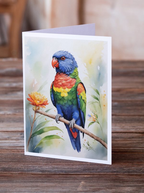 Rainbow Lorikeet Greeting Cards Pack of 8 Online now - Image 2