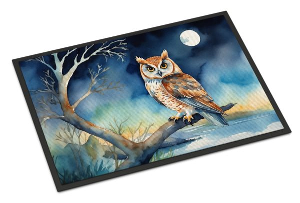 Owl Perched in Coastal Tree Doormat For Sale